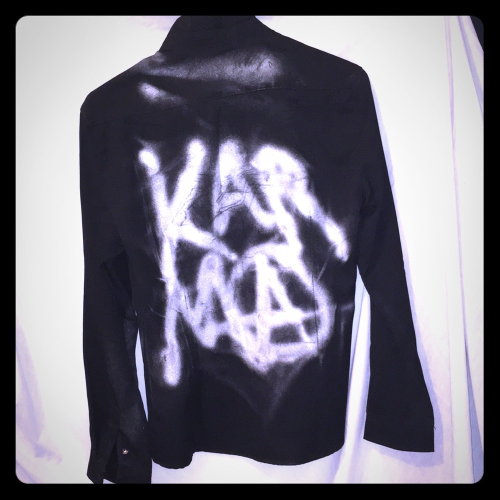 One of a kind Karma seditionary button down shirt